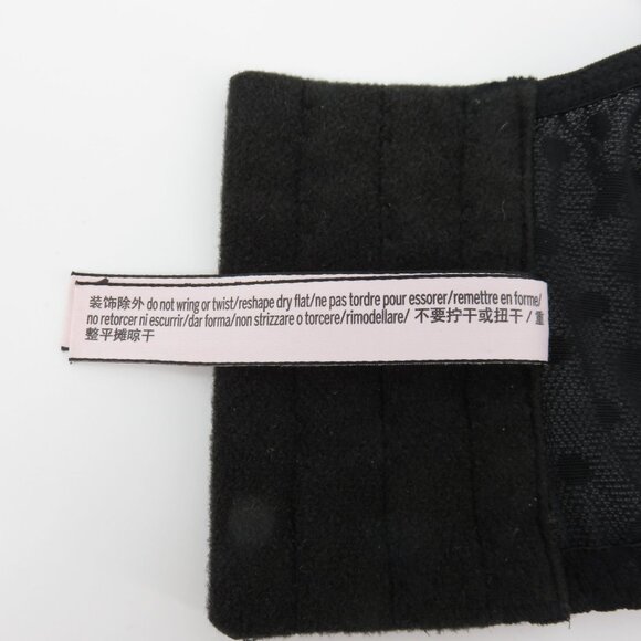 Victorias Secret 34C Bra Dream Angels Black Polka Dot Mesh Flower Lace Underwire - Picture 15 of 16